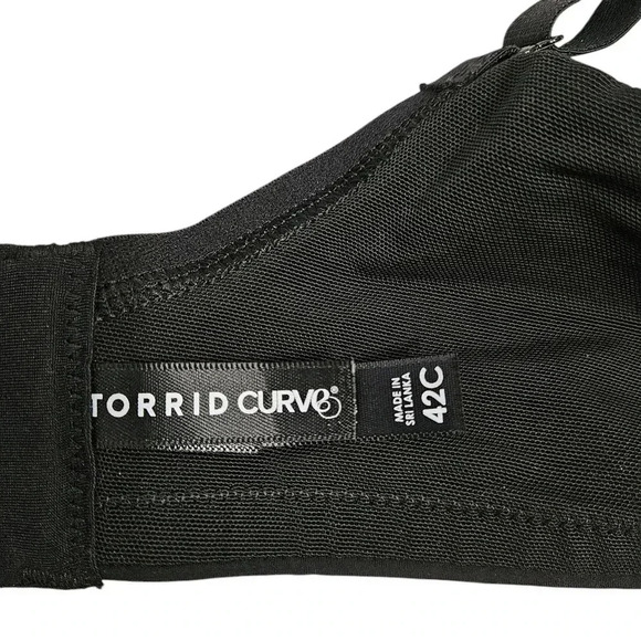 Torrid Curve Black Sexy Full Coverage Lined Supportive Bra 42C - Picture 8 of 8